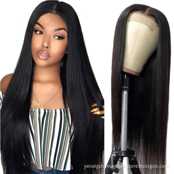 Yeswigs Full Hd Lace Front Wig Peruvian Virgin 150% Density Straight Human Hair Wig For Black Women Lace Frontal Wig Can Be Dyed